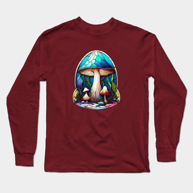 Arts & Crafts Rainbow Mushroom Long Sleeve T-Shirt by Xie